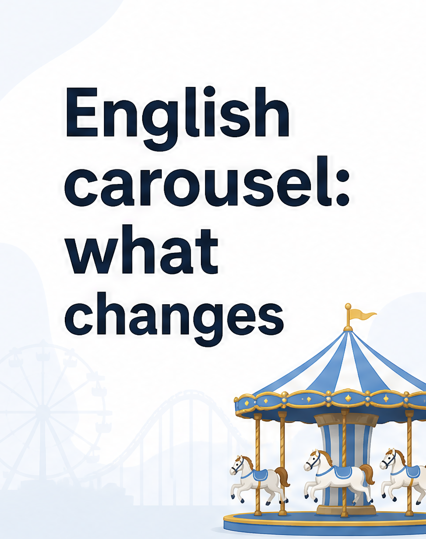1: English carousel: what changes