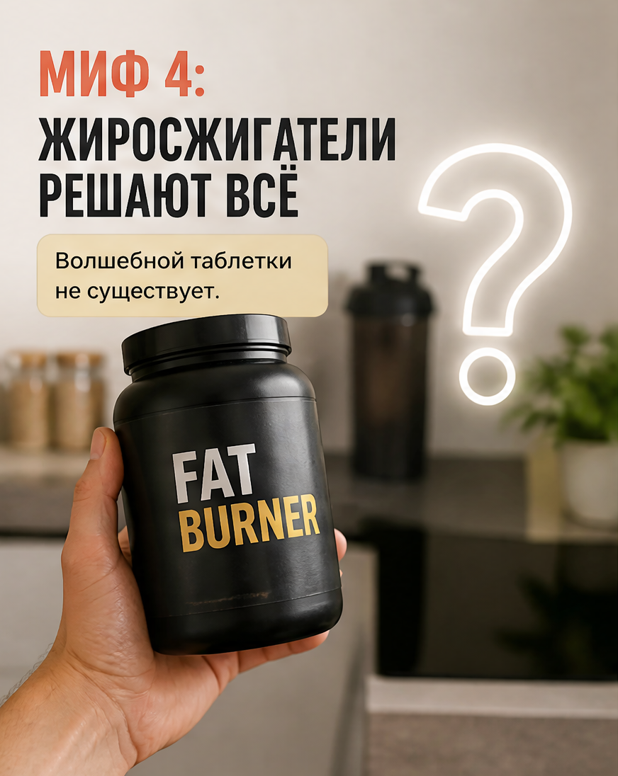 Слайд 5: миф 4 - надо считать калории всем, факт о подходе для разных целей