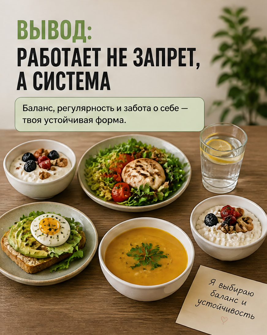 Слайд 8: CTA на бесплатный разбор питания и пометка о консультации врача