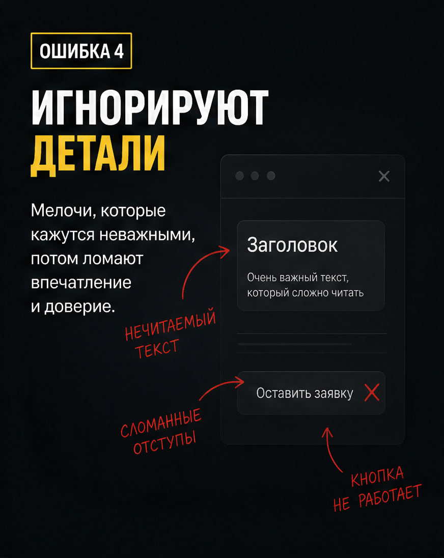 Слайд 5: четвёртая ошибка - неподготовленный продакт-маркет-фит