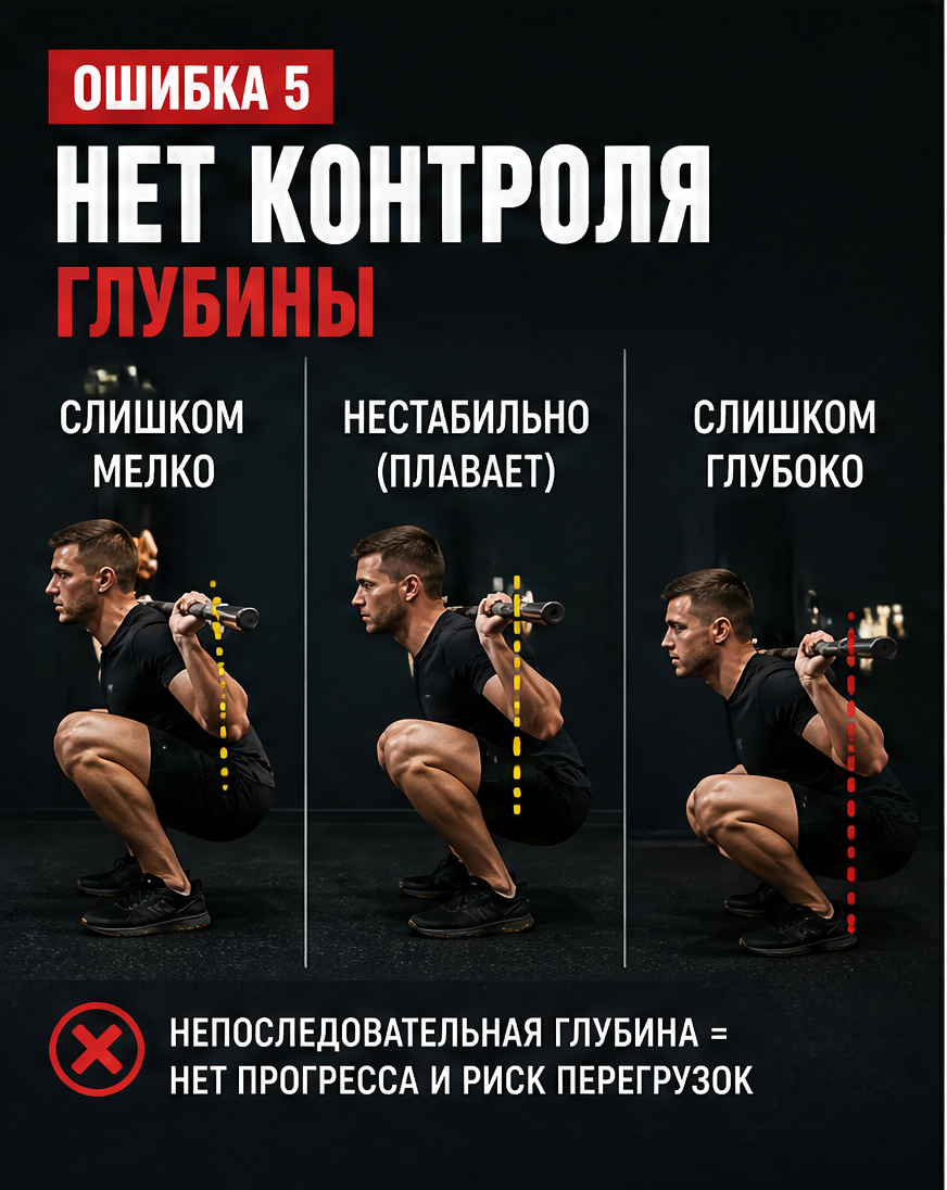 Слайд 6: ошибка 5 - дыхание на подъёме и резкий скачок давления
