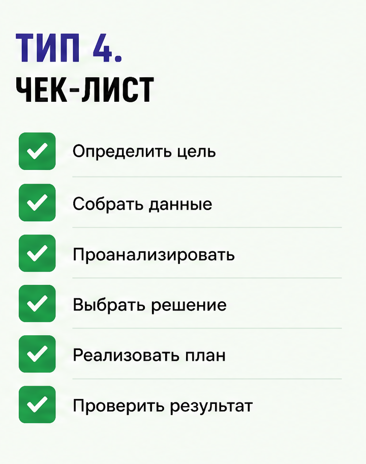 5: Тип 4. Чек-лист