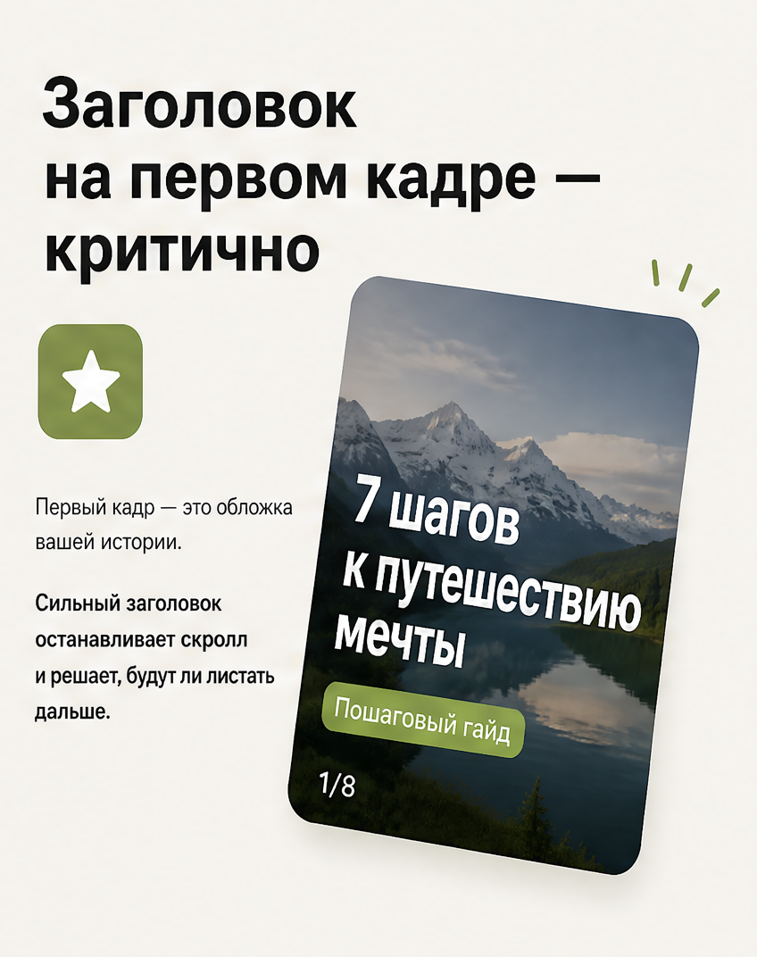 7: Заголовок на первом кадре