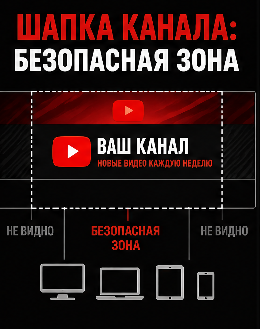 5: Шапка канала: безопасная зона