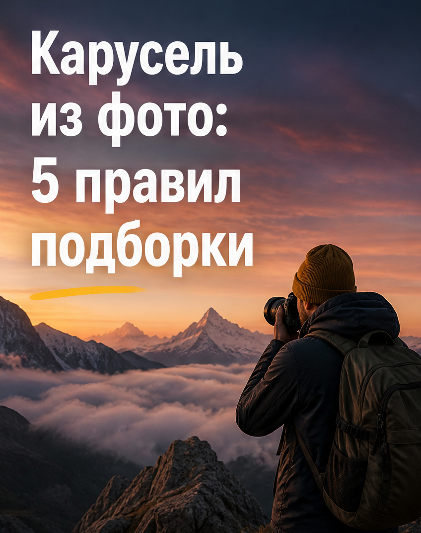1: Карусель из фото: 5 правил подборки
