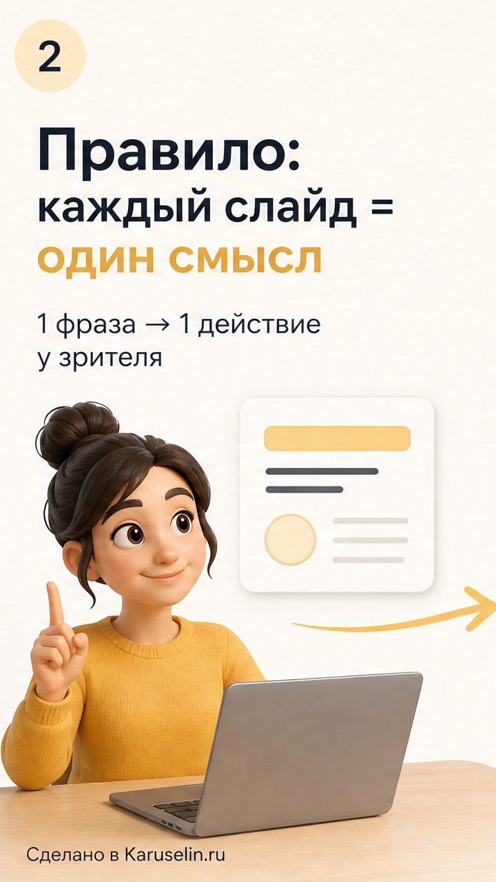 Карусель в сторис: как собрать серию, которую досмотрят: слайд 2 из реальной карусели Каруселина