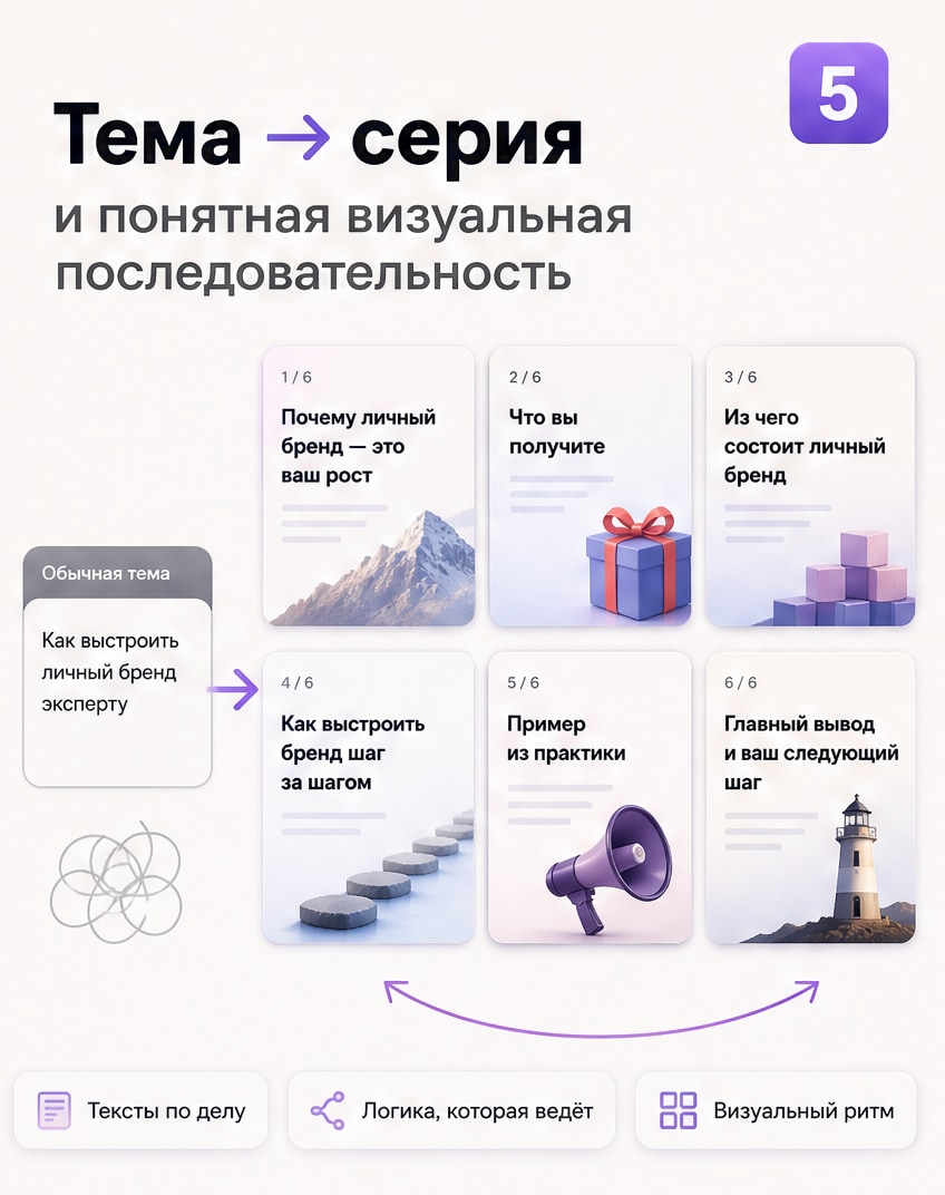 Приложение для каруселей: когда устали собирать посты вручную: слайд 5 из реальной карусели Каруселина