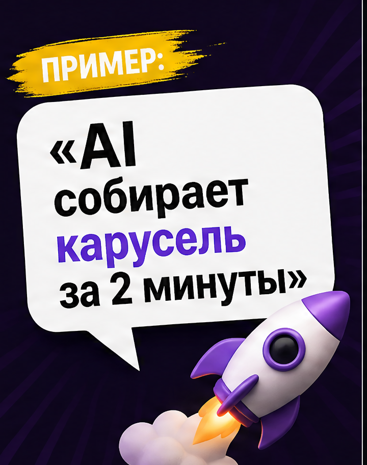 7: Пример: «AI собирает карусель за 2 минуты