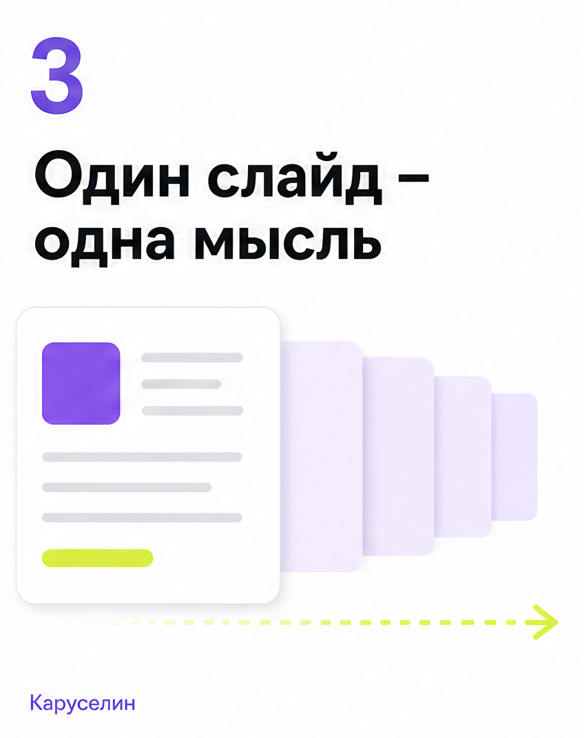 Как продвигать Инстаграм через карусели в 2026: три уровня: слайд 3 из реальной карусели Каруселина