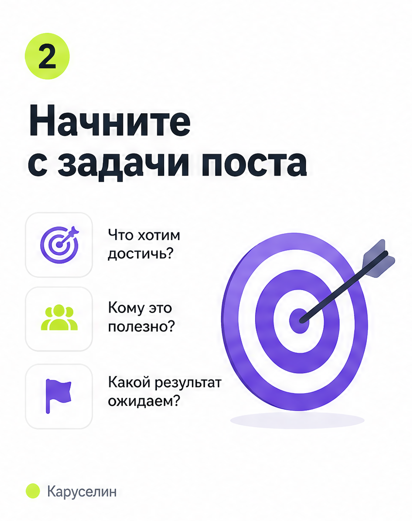 Размер карусели в Инстаграм 2026: форматы, пиксели, шрифты: слайд 2 из реальной карусели Каруселина