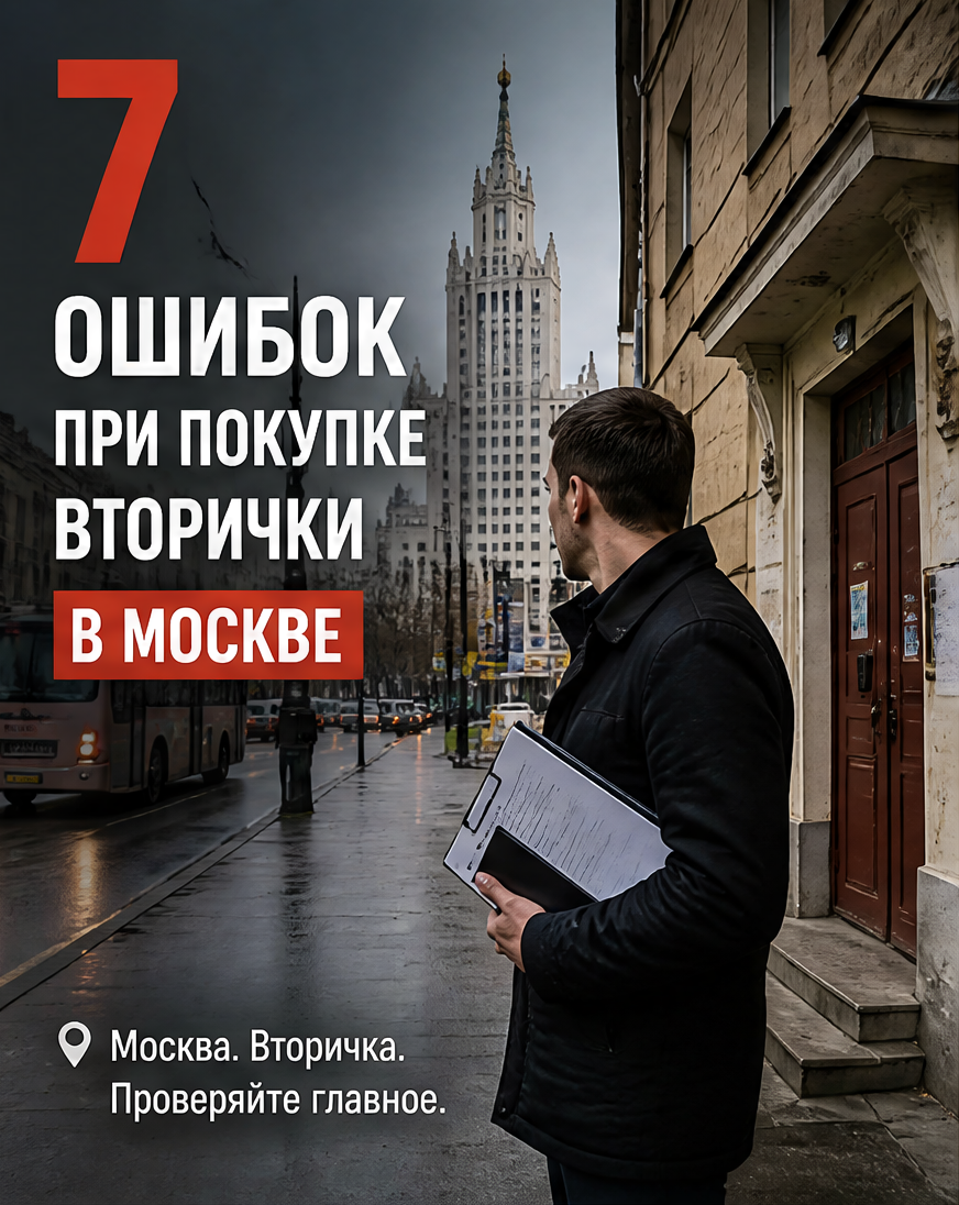 Слайд 1: hook «За 8 лет работы я вижу одни и те же ошибки покупателей вторички»