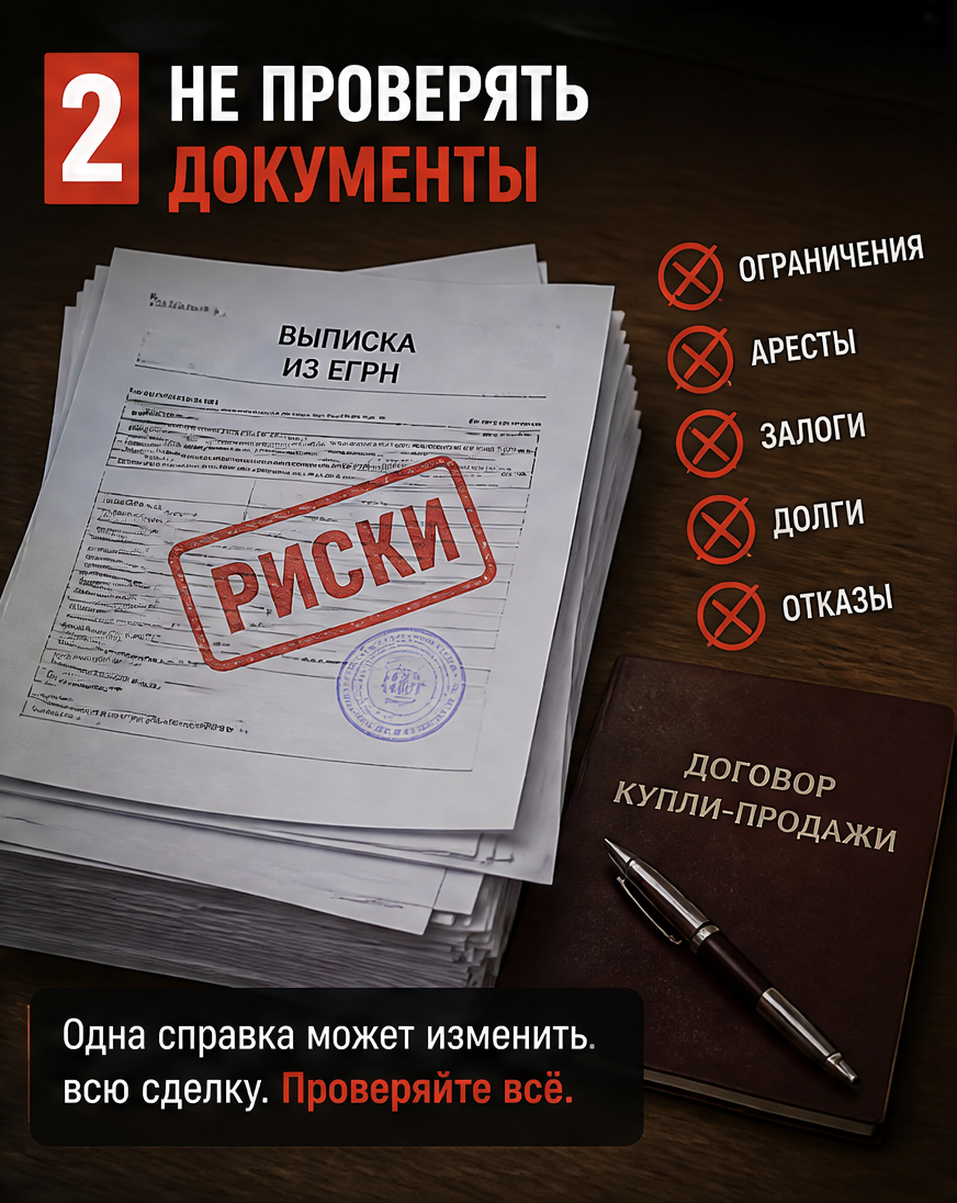 Слайд 3: вторая ошибка - игнорирование истории собственников