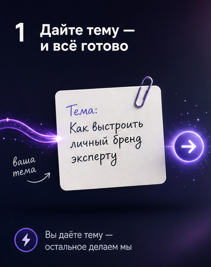 Текст для каруселей: когда не хочется писать слайды самому: слайд 1 из реальной карусели Каруселина