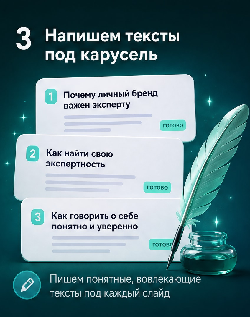 Текст для каруселей: когда не хочется писать слайды самому: слайд 3 из реальной карусели Каруселина
