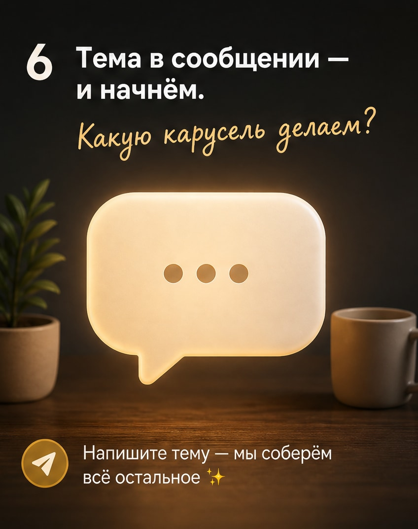 Текст для каруселей: когда не хочется писать слайды самому: слайд 6 из реальной карусели Каруселина