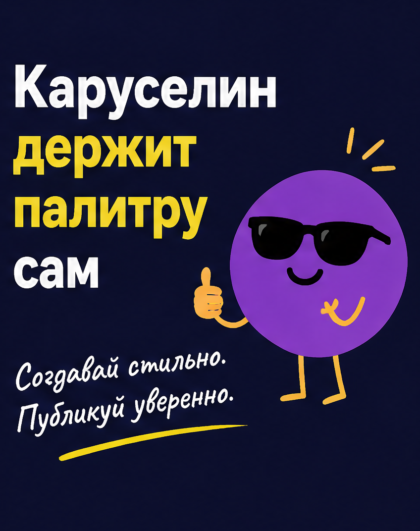 8: Каруселин держит палитру сам