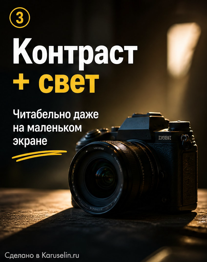 Видео обложка: когда стоит оживить статичный визуал: слайд 3 из реальной карусели Каруселина