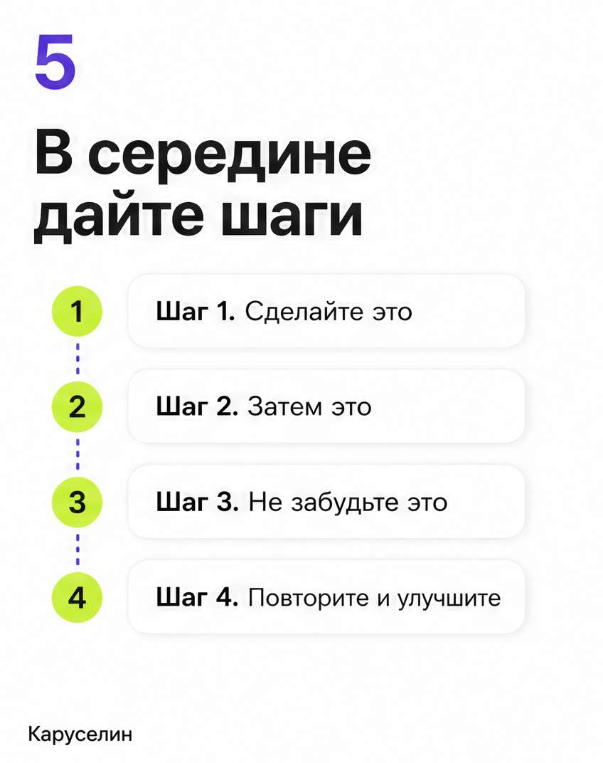 Видео карусель в Инстаграм: когда работает, а когда нет: слайд 5 из реальной карусели Каруселина