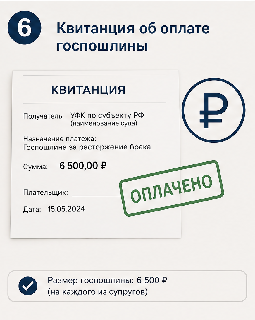 Слайд 6: госпошлина и где её оплатить